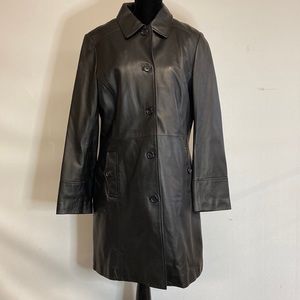 SOLD Danier black leather coat